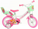 Lisaratastega laste jalgratas Paw Patrol 144R-PW, valge v./roosa v., 14"