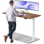 Kirjutuslaud reguleeritava k&otilde;rgusega Desktronic HomePro, 160 cm x 80 cm, 61 - 125.5 cm, valge v./p&auml;hklipuud v.