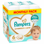 M&auml;hkmed Pampers Premium Care, 6 suurus, 13 - 18 kg, 140 tk