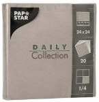 Pabersalvr&auml;tikud Pap Star Daily Collection, 24 cm x 24 cm, hall v., 20 tk