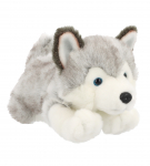 Pehme m&auml;nguasi koer Keel Toys Signature Husky, valge v./hall v., 30 cm