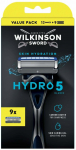 Raseerija, komplekt Wilkinson Sword Hydro 5, 9 tk