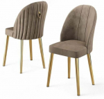 Toolide komplekt Kalune Design Mara, kuld v./cappuccino, 42 cm x 44 cm x 90 cm, 2 tk