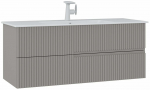 Vannitoakapp valamuga Kalune Design Moonlight, pruunikas hall v., 51 cm x 121 cm x 51 cm