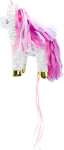Dekoratsioon Party Deco Unicorn, valge v./roosa v., 24.5 cm
