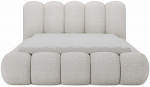 Voodi kahekohaline Oloroso Boucl&eacute; Royal 01, 180 x 200 cm, valge v., ilma madratsita, p&otilde;hjalippidega