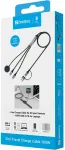 Juhe Sandberg 441-69, USB Type A/3 x USB Type-C, 120 cm, must v., 100 W