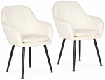 Toolide komplekt ModernHome TH-DC2-3, matt, kreemjasvalge, 50 cm x 53.5 cm x 79 cm, 2 tk