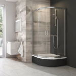 Du&scaron;ikabiin Ravak Blix BLCP4-90 Sabina 3B270C40Z1, aluseta, 90 cm x 90 cm x 175 cm, l&auml;bipaistev v./kroom v./karastatud