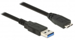 Juhe Delock USB 3.0 A male, Micro USB 3.0 B male, 1.5 m, must v.