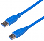Kaabel Akyga USB-A - USB-A USB 3.0 A male, USB 3.0 A male, 1.8 m, sinine