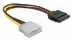 Juhe Gembird 4 pin Molex male, SATA 15 pin female, 0.12 m