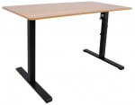 Kirjutuslaud reguleeritava k&otilde;rgusega Home4you Ergo Optimal K187023, must v./puidu v.