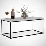 Kohvilaud Kalune Design Cosco, valge v./must v./helehall v., 95 cm x 55 cm x 43 cm