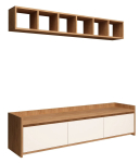 Elutoa m&ouml;&ouml;blikomplekt Kalune Design Lici, sise, tamm v./valge v.