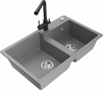 K&ouml;&ouml;givalamu Mexen Tomas, graniit, 80 cm x 50 cm x 19 cm, must/hall