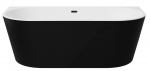 Vann, teisaldatav Besco Vica New B&W, 80 cm x 170 cm x 60.5 cm, valge/must