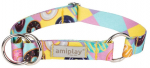 Kaelarihm koertele Amiplay BeHappy, kollane/heleroosa/helesinine, 250 - 400 mm x 20 mm, M