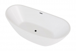Vann, teisaldatav Besco Ayla, 170 cm x 80 cm x 68 cm, ovaalne, valge/must