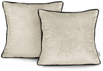 Dekoratiivpadjap&uuml;&uuml;r Restilo Velvet, kreemjasvalge, 45 cm x 45 cm