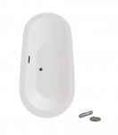 Vann, sisseehitatav Besco Victoria, 160 cm x 75 cm x 44 cm, ovaalne, valge