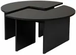 Kohvilaud Nordure Moira, must v., 90 cm x 90 cm x 41 cm