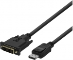 Kaabel Deltaco DVI Male, Displayport Male, 2 m, must