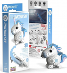 3D-pusle Unicorn Sky, 8 cm x 2.2 cm, 20 tk, sinine v./valge v.