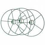 Taimetugi 4IQ Rings, 39 cm x 39 cm, metall, roheline v., 3 tk
