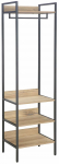 Riiuliga riidepuu Home4you Hannes 40897, 180 cm, pruun v./must v.