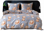 Voodipesukomplekt Teddy Bears PEB-1055, hall v./pruunikas v., 70 x 80 cm, 140 x 200 cm