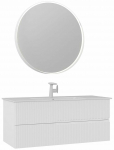 Vannitoa m&ouml;&ouml;bli komplekt Kalune Design Moonlight, valge matt v., 51 cm x 121 cm x 51 cm