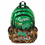 Kooli seljakott St. Majewski Game Zone, pruun v./roheline v., 27 cm x 17 cm x 39 cm