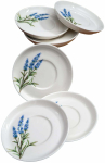 Taldrikute komplekt magustoidu Hermia Lavanta, &Oslash; 12 cm, sinine v./valge v./roheline v.