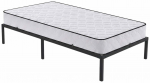 Voodi &uuml;hekohaline Akord Furniture Factory, 100 x 200 cm, must v., madratsiga, p&otilde;hjalippidega