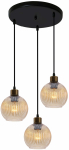 Valgusti lagi Candellux Lighting Valor 33-51424, E27, 3 x 40 W, merevaigu-kollane v. / must v.