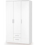 Riidekapp Lima S-3, valge v., 52 cm x 120 cm x 205 cm