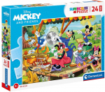 Pusle Clementoni SupeColor Mickey And Friends Maxi 24218, 62 cm x 42 cm, 24 tk, mitmev&auml;rviline