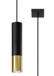 Valgusti rippuv Sollux Loopez 1 5903282731752, GU10, 1 x 40 W, must v. / kollane v.