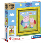 Pusle Clementoni Frame Me Peppa Pig 38809, 27 cm x 27 cm, 60 tk, mitmev&auml;rviline