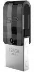 USB m&auml;lupulk Silicon Power Mobile C31, h&otilde;be v./must v./hall v., 128 GB