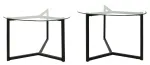 Kohvilaud Kalune Design Bellisimo, l&auml;bipaistev v./must v., 58 cm x 82 cm x 40 cm