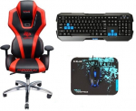 M&auml;nguri tool E-Blue Auroza X1 LED EEC301REAA-EA + Polygon Gaming Set, 44.5 x 52, must v./punane v.