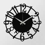 Kellaaeg Wallity Enzoclock S006, must, 48 cm x 48 cm, 48 cm