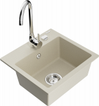 K&ouml;&ouml;givalamu Mexen Milo 6505-69-670200-00, graniit, 43.5 cm x 41 cm x 17.1 cm, kroomi/beež