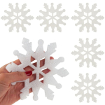 J&otilde;ulupuu m&auml;nguasjade komplekt, valge, 15 cm, vahtplast, 6 tk