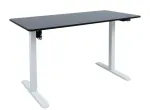 Arvutilaud reguleeritava k&otilde;rgusega Home4you Ergo Light K187072, 120 cm x 60 cm, 73 - 118 cm, valge v./must v.