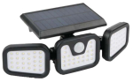 Seinapealne p&auml;ikesepaneeliga valgusti Forever Light Sunari, 8W, IP65, must v.