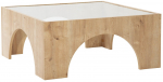 Kohvilaud Kalune Design Seine, tamm v./l&auml;bipaistev v., 50 cm x 50 cm x 37 cm