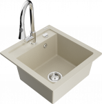 K&ouml;&ouml;givalamu koos kraaniga Mexen Vito, graniit, 49 cm x 52 cm x 21 cm, beež